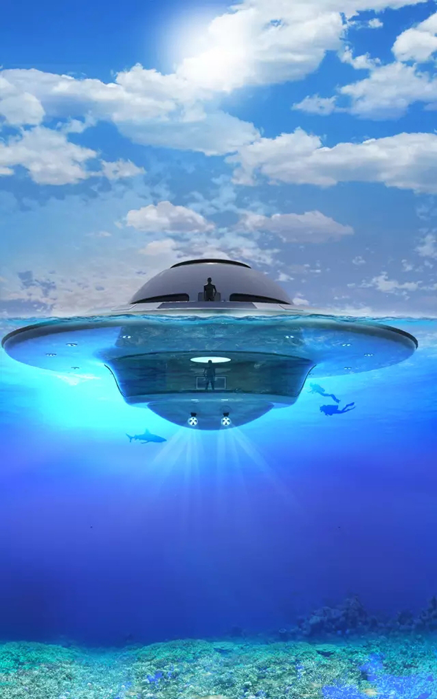 ufo从科幻电影穿越到海上来了!