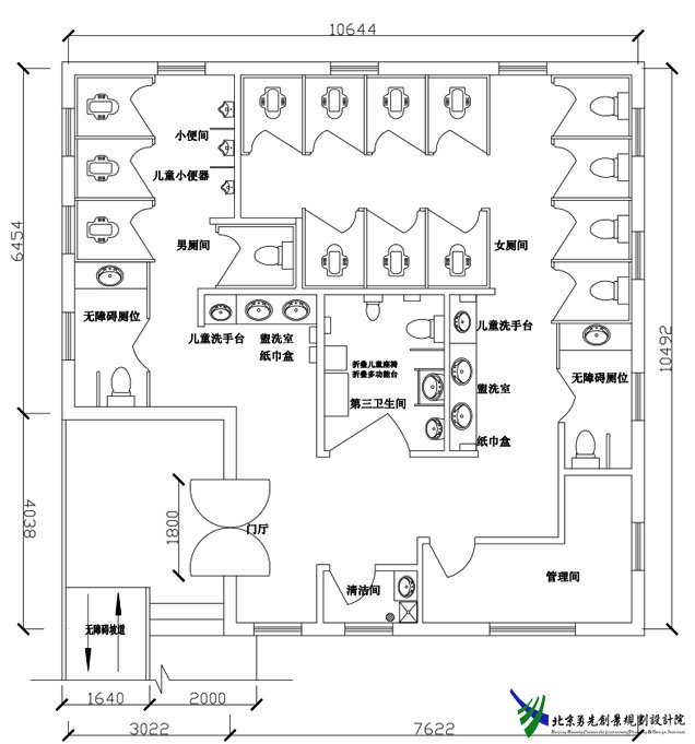 综合服务区旅游厕所平面图